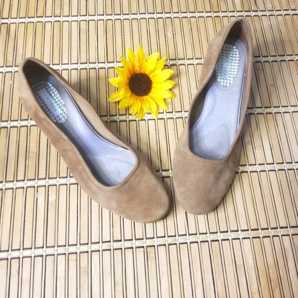 Com+sens leather upper chunky heel round toe